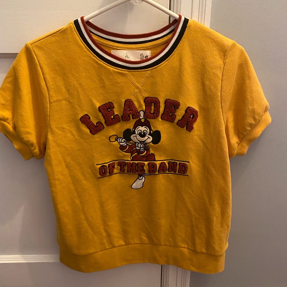Disney Park Mickey Mouse Club Leader of the Band Knit Shirt Size S
